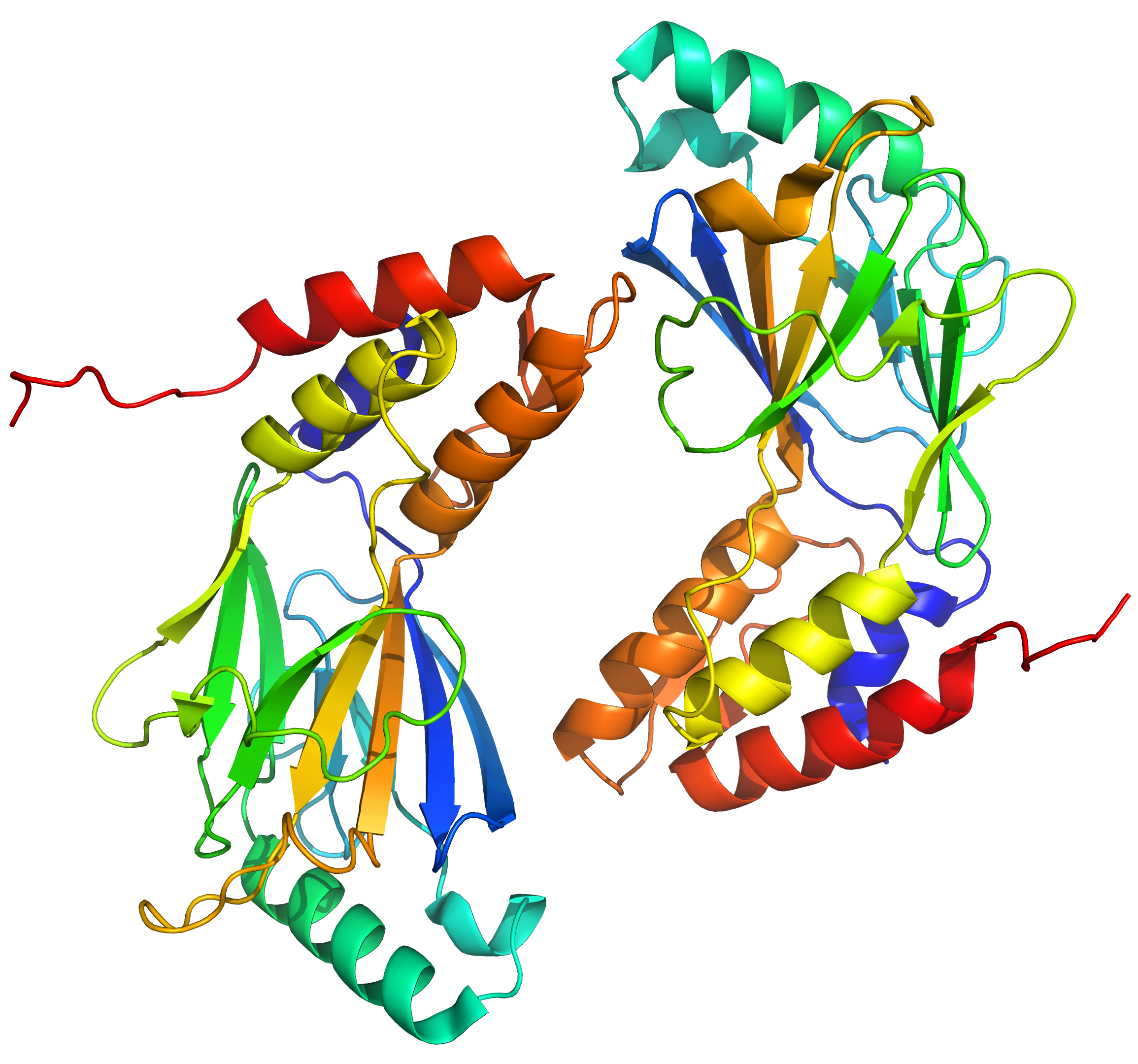 IRF3 protein structure with hotspot mapping